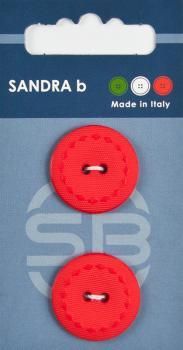 Пуговицы SANDRA 23 мм пластик 2 шт CARD058 красный